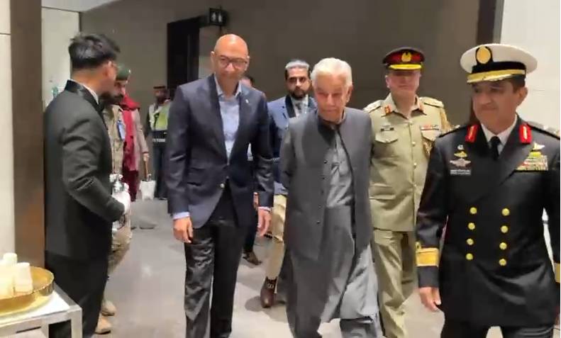 Defence Minister Kh Asif in Saudi Arabia to attend World Defence Show