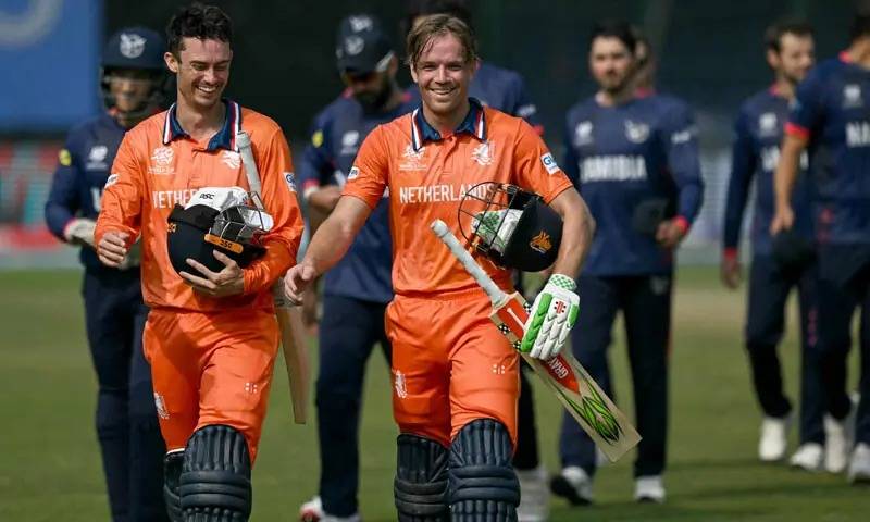 De Leede takes Netherlands to big win over Namibia at T20 World Cup