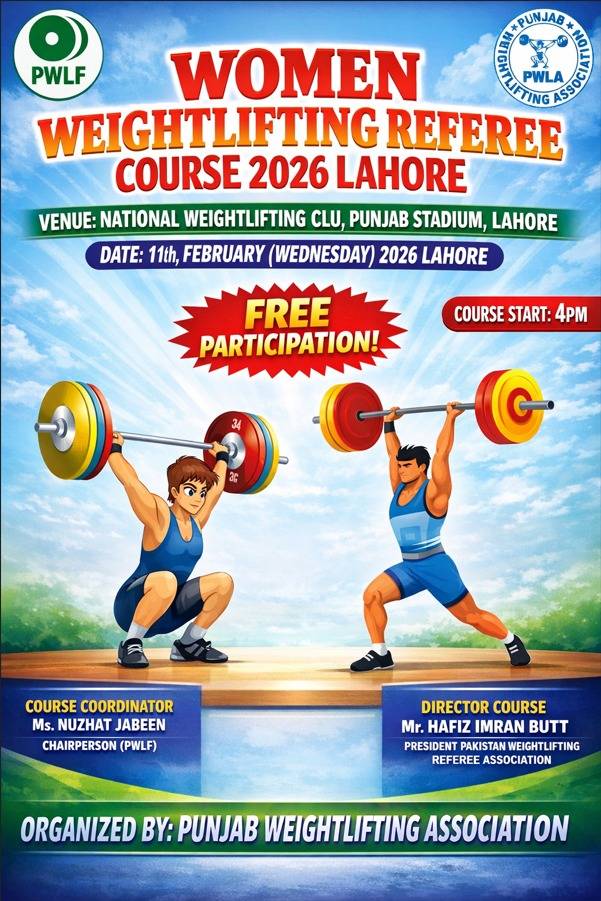 Punjab Weightlifting launches free women’s referee course.