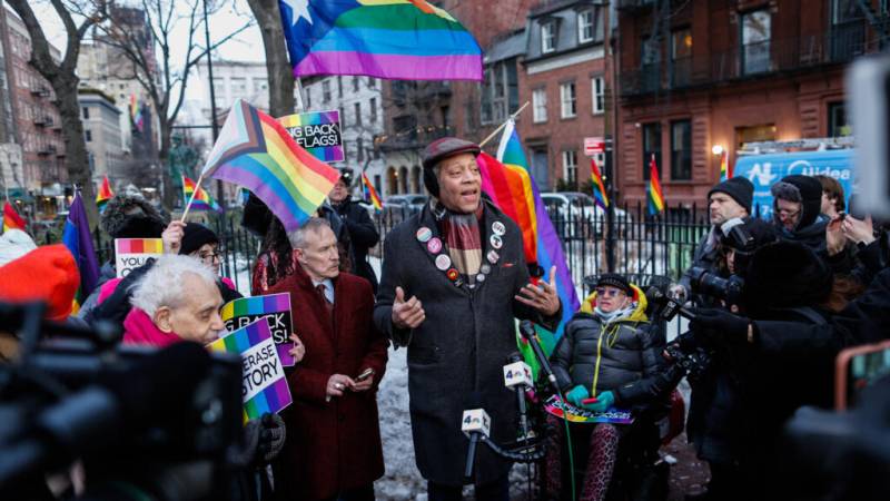 'Outrage' as LGBTQ Pride flag removed from Stonewall monument