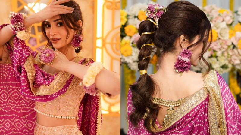 Zoya Nasir stuns in magenta and peach Masakali designer look