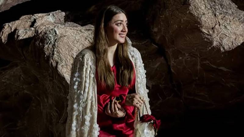 Momina Iqbal stuns in red silk gown days after hinting at social media break