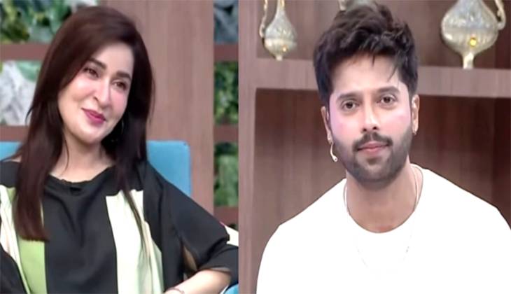Shaista Lodhi challenges fans with poll against Fahad Mustafa