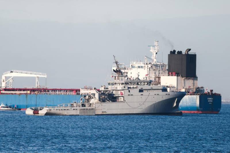 Two Russian security personnel were on board France-seized tanker: sources