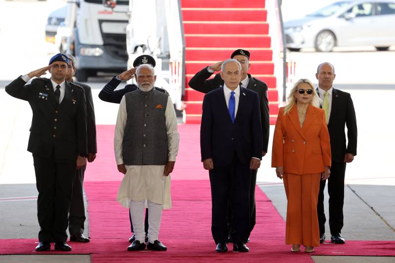 India's Modi lands in Israel to 'strengthen cooperation'