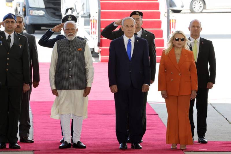 Modi says India stands 'firmly' with Israel during visit