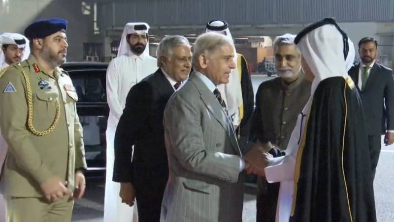 PM Shehbaz leaves Doha for Islamabad as two-day visit to Qatar concludes