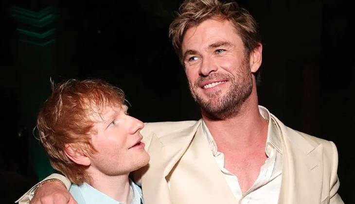 From stage to strength, Ed Sheeran challenges Chris Hemsworth to arm wrestle