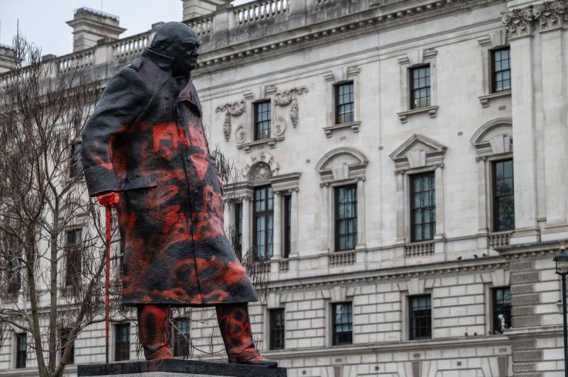 Man charged after defacing Churchill statue in central London