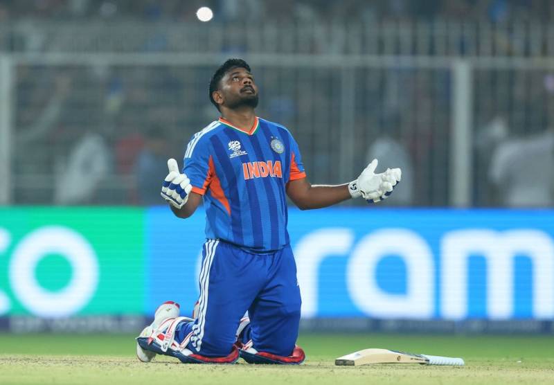 Samson's 97 puts India into T20 World Cup semi-final against England