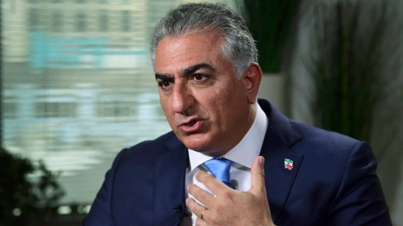 Son of Iran's late shah says Islamic republic enters 'dustbin of history'