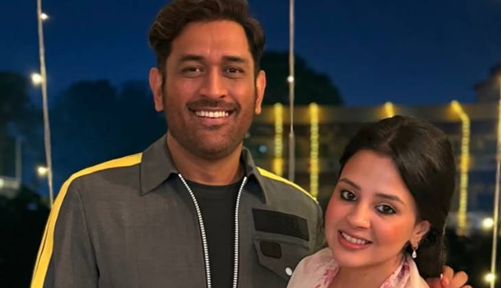 Sakshi and MS Dhoni make stylish appearance at a wedding