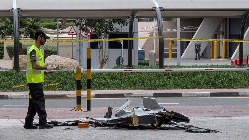 Drone falls near Dubai's financial district