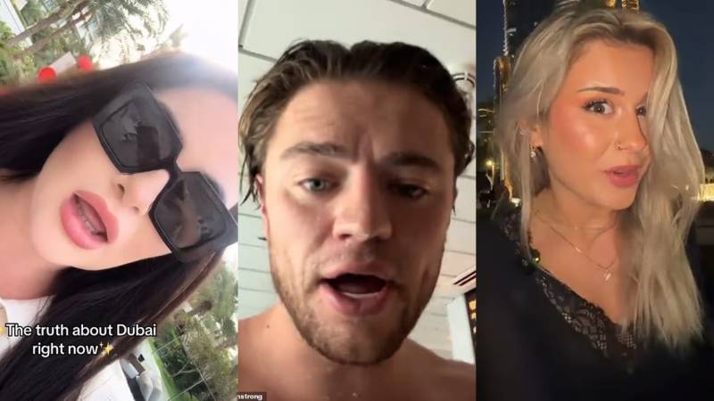 Dubai influencers mock Brits fleeing war