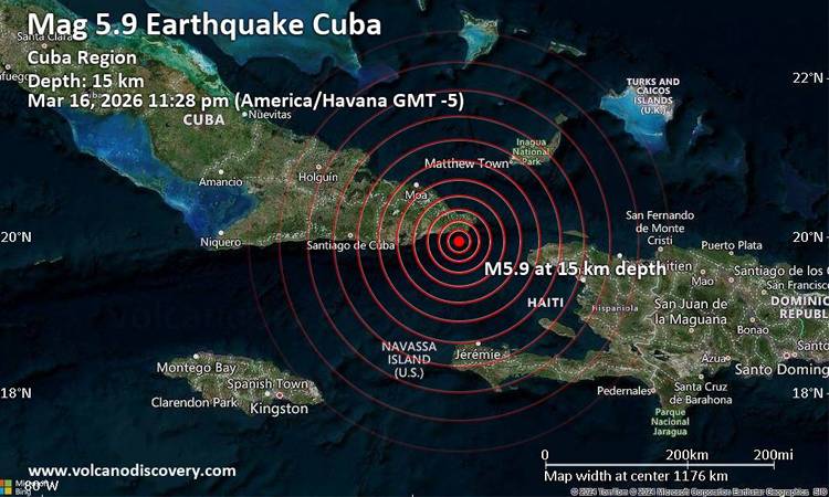 Magnitude 5.8 earthquake hits off Cuba