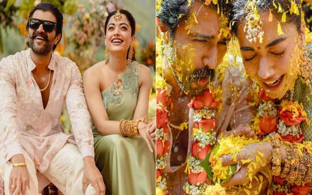 Vijay Deverakonda and Rashmika Mandanna’s Haldi turns into Holi-style bash