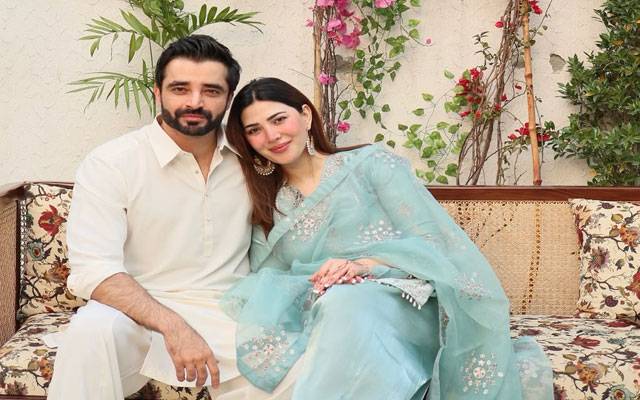 Couple Goals: Naimal Khawar and Hamza Ali Abbasi steal hearts with festive portrait