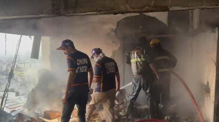 Gas leak triggers explosion on third floor of house in Karachi's Nafeesabad