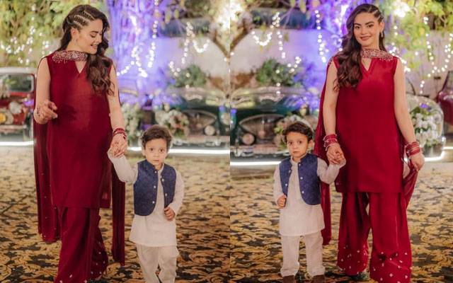 Minal Khan’s Eid glimpses with son Hassan spark fan frenzy