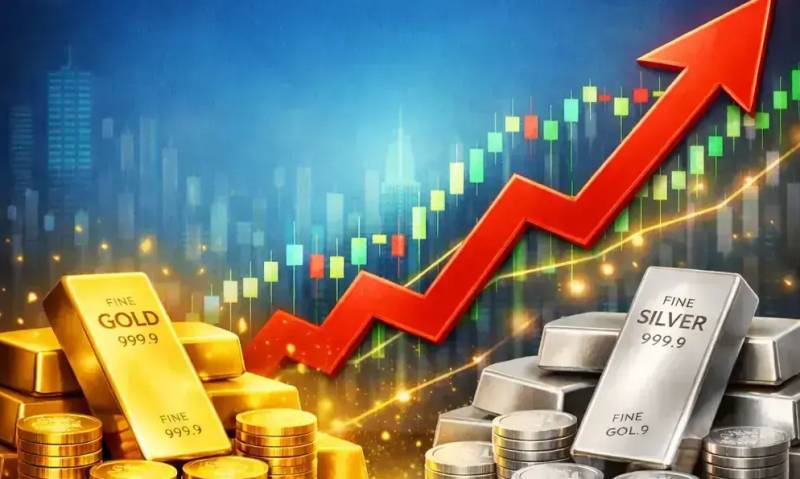Gold prices surge sharply in global and Pakistani markets; silver also rises