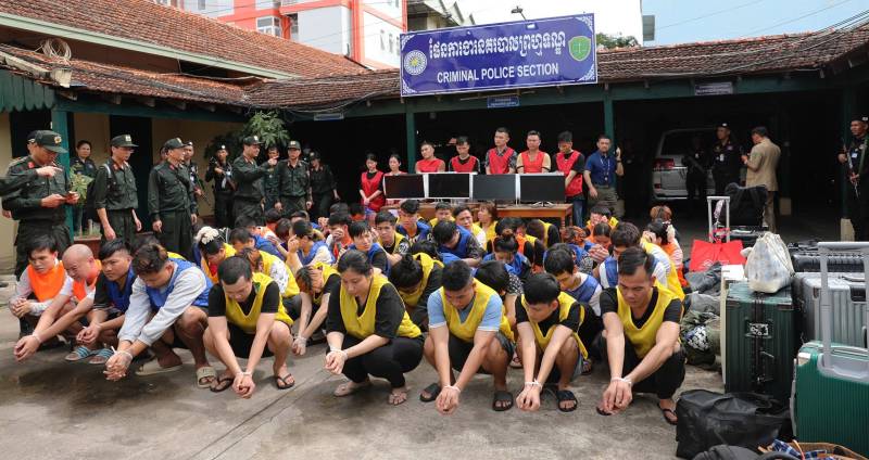 Over 300 Vietnamese arrested after Cambodia scam bust: police