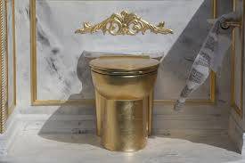 Golden toilet statue mocks Trump near renovated White House