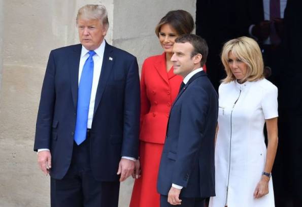 Trump takes a dig at Macron, saying wife treats him 'badly'