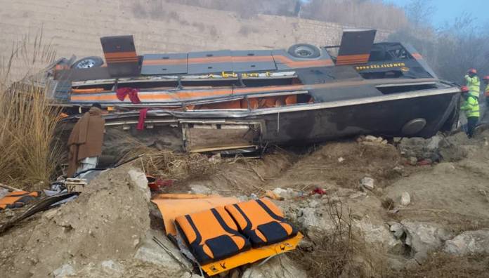 Three die, 26 injured after bus falls into nullah in Nankana