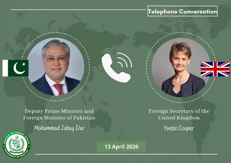 Dialogue, diplomacy only viable means to achieve lasting peace, Dar tells British foreign secretary