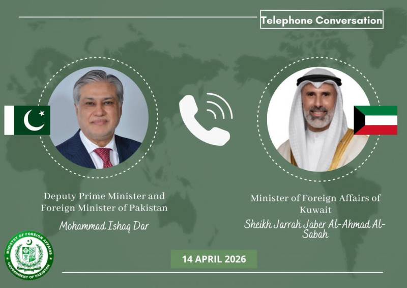 Dar, Kuwaiti FM discuss bilateral ties, regional diplomacy in phone call