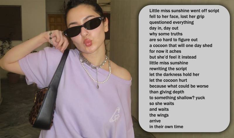 Hania Aamir pens poem on growth through pain