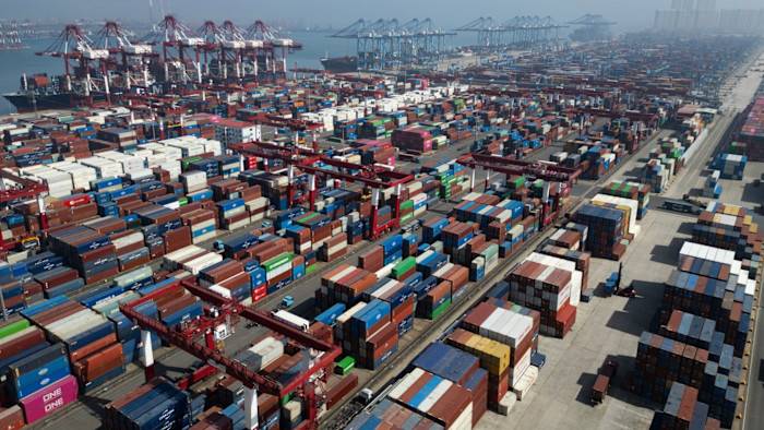 China's exports slowed in March while imports soared