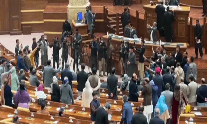 Standoff erupts as opposition blocks PA entrance over delay in production orders