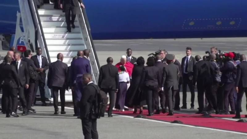 Pope arrives in Angola on Africa tour overshadowed by Trump