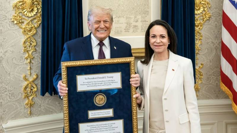Venezuela's Machado doesn't regret gifting Nobel Peace Prize to Trump