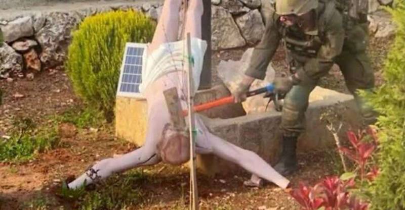 Image of Israeli soldier striking Jesus statue in Lebanon is ‘authentic’
