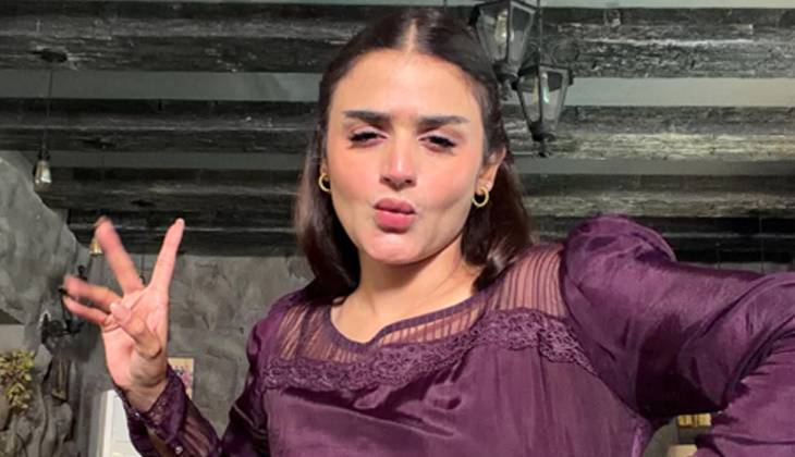 Hira Mani glows in royal plum look