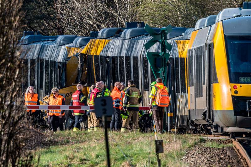 Many injured in head on train smash in Denmark