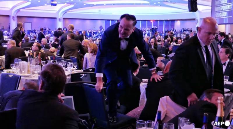 'Get down!' Panic and chaos at glitzy media gala