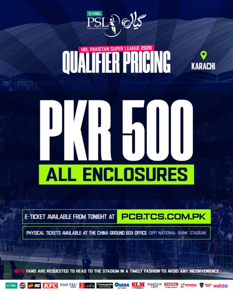 PCB sets Rs500 ticket price for all PSL Playoff matches starting tomorrow