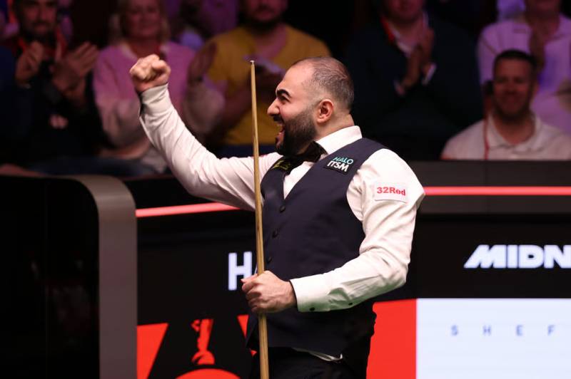 Iranian player beats Trump at the World Snooker Ch'ship 