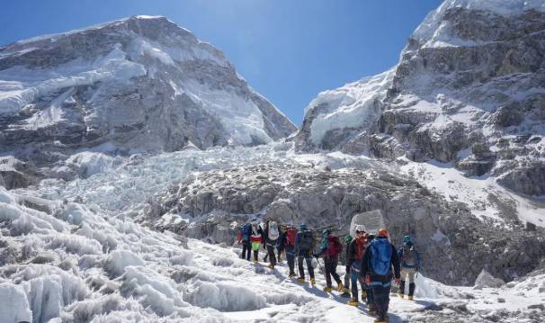 Climbers open Everest route past dangerous ice block
