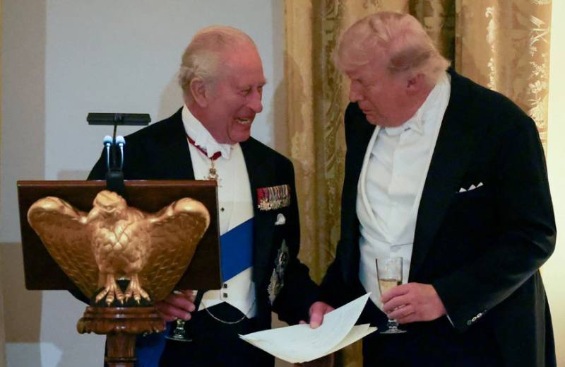 'You'd be speaking French': King Charles roasts Trump at state dinner