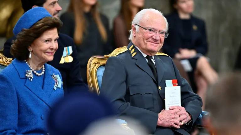 Sweden fetes king's 80th birthday with flypast, banquet