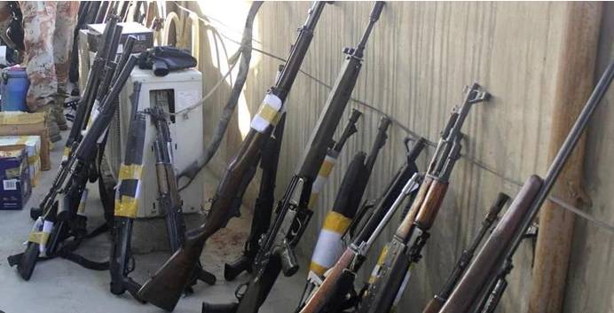 Police recover large cache of weapons in Karachi’s Baloch Colony