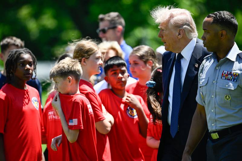 Trump says he works out 'one minute a day' as he restores fitness award