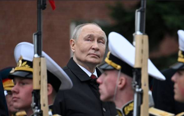 Putin says army fighting 'aggressive' NATO-backed force in Victory Parade address