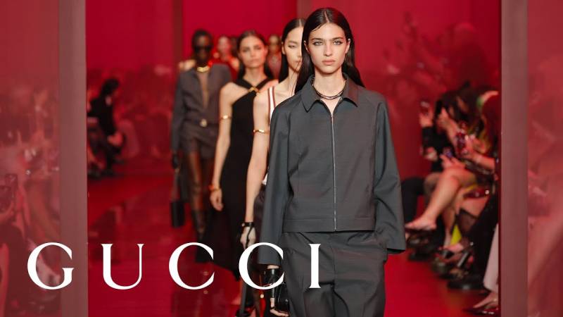 Gucci takes over New York's Times Square for fashion show