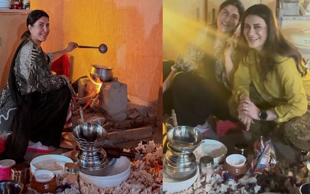 Shagufta Ejaz and Saba Hameed bring village vibes to Karachi drama set