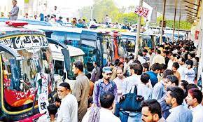 Eid rush triggers chaos at Karachi bus terminals as fares soar
